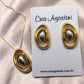 Conjunto Oval Orgânico Bicolor