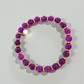 Pulseira Pedras Naturais Colors 5mm Detalhes Ouro