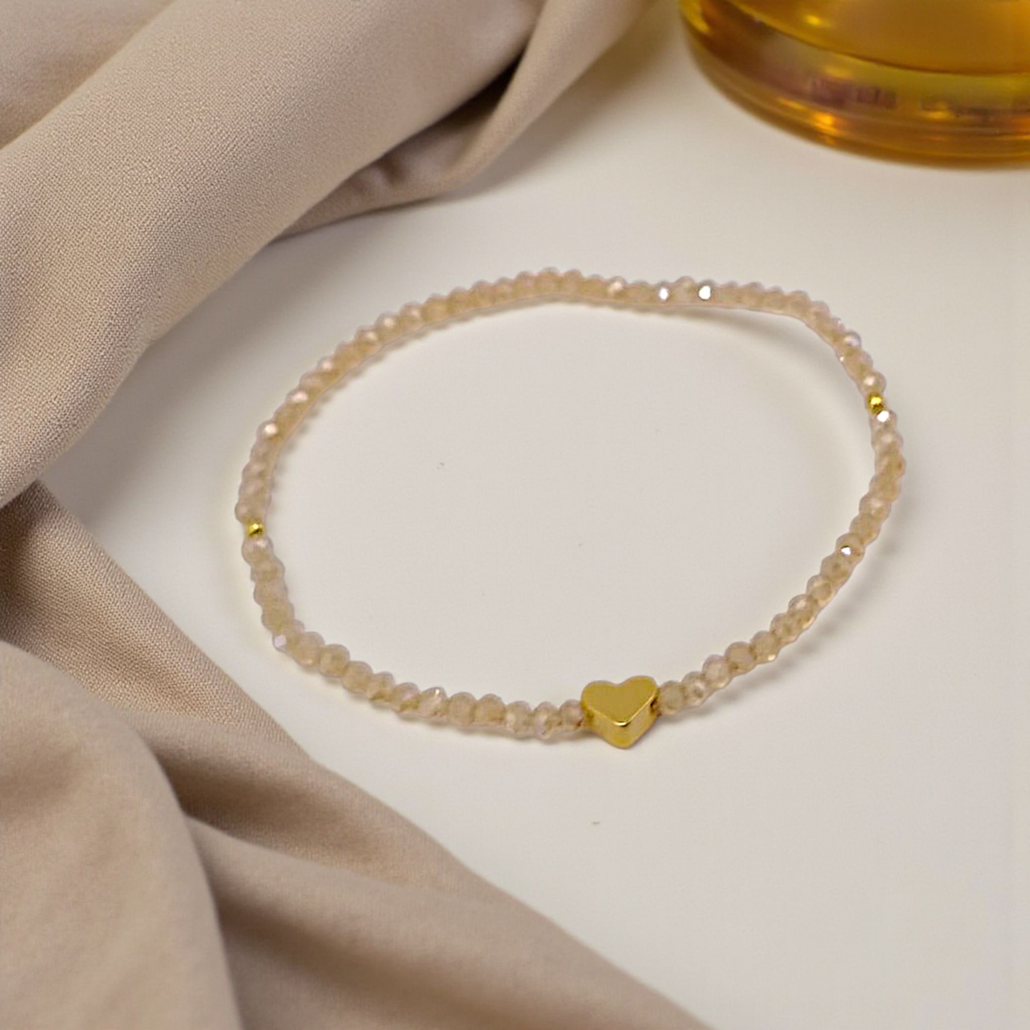 Pulseira Cristal e Coração