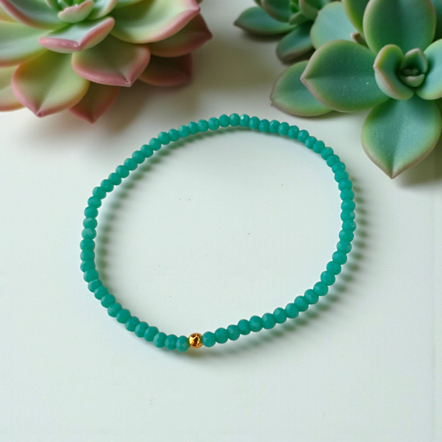 Pulseira Cristal e Bolinha