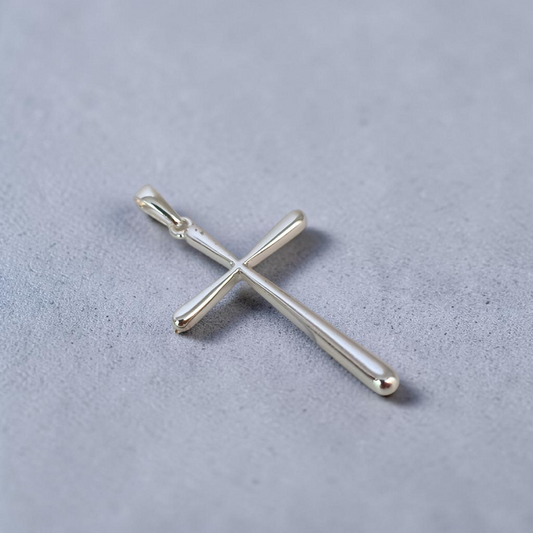 Pingente Crucifixo Liso 45x25mm Prata 925