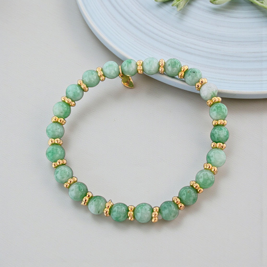 Pulseira Pedras Naturais Colors 5mm Detalhes Ouro