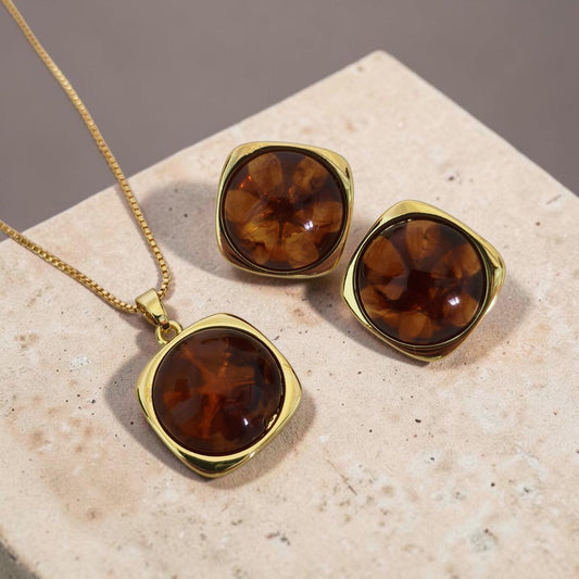 Conjunto Quadrado Flor Âmbar