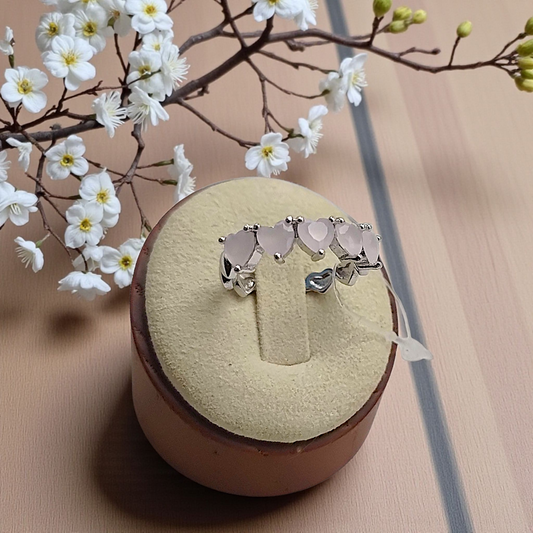 Anel Corações Sequenciais Zircônias