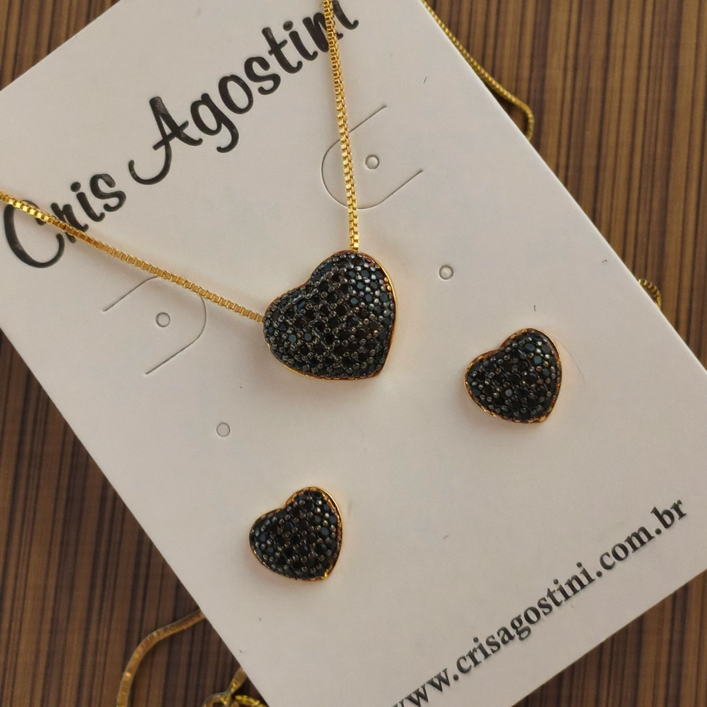 Conjunto Coração Microzircônias Colors