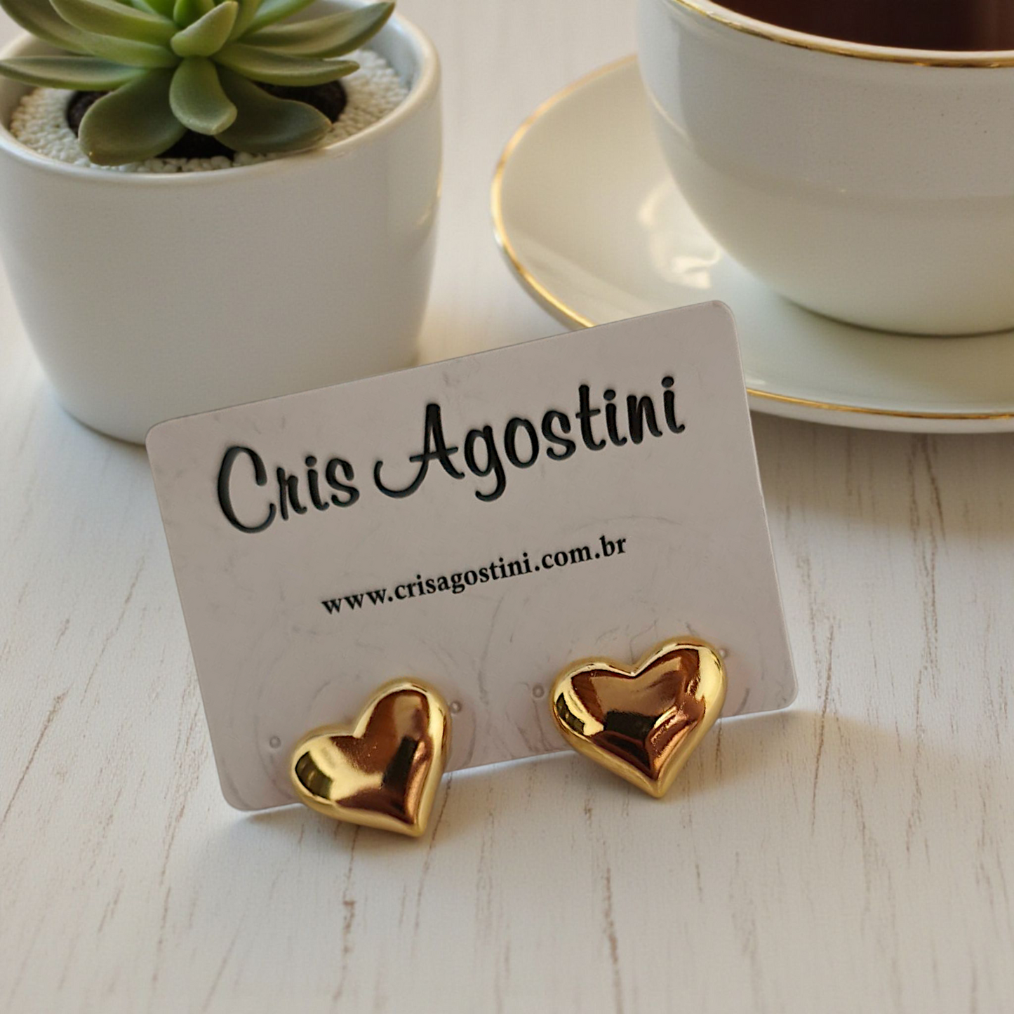 Brinco Coração Liso Orgânico