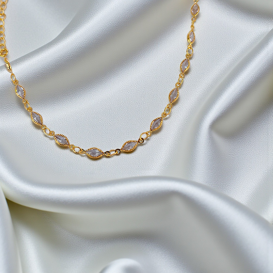 Colar Choker Tiffy Zircônias Ovais 5mm