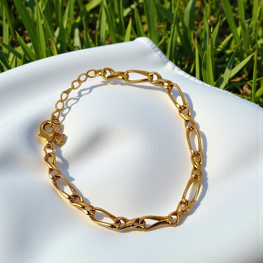 Pulseira Elo Infinito Intercalado