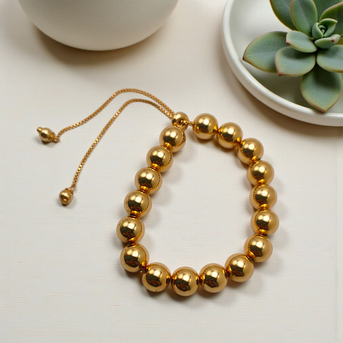 Pulseira Gravatinha Bolinhas 10mm