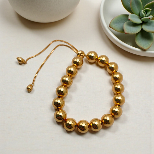 Pulseira Gravatinha Bolinhas 10mm