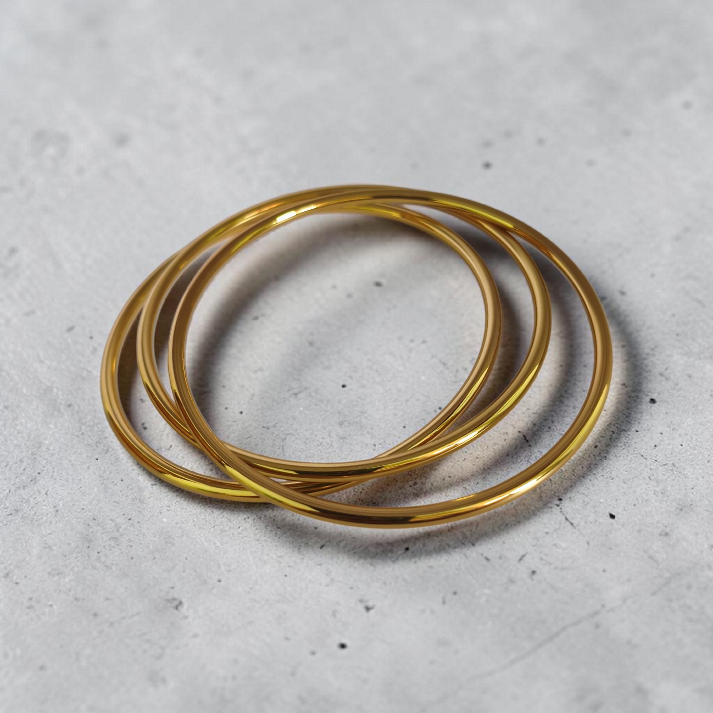Trio Bracelete Tubo Liso 73mm diâmetro