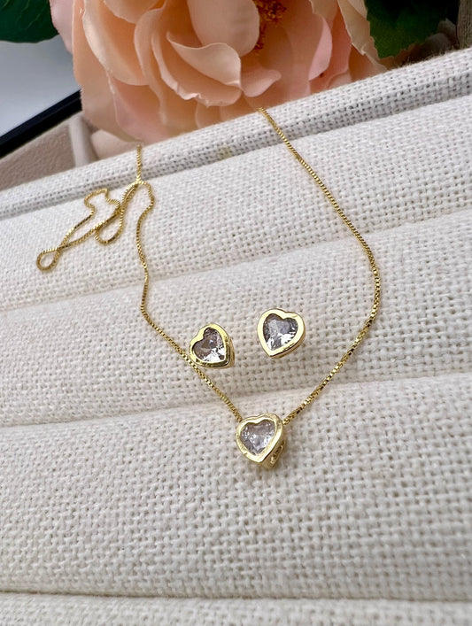 Conjunto Ponto de Luz Coração Mini