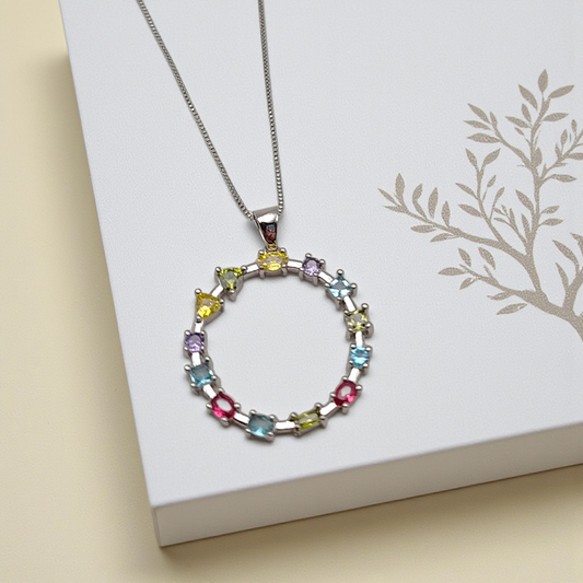 Colar Mandala Zircônias Colors