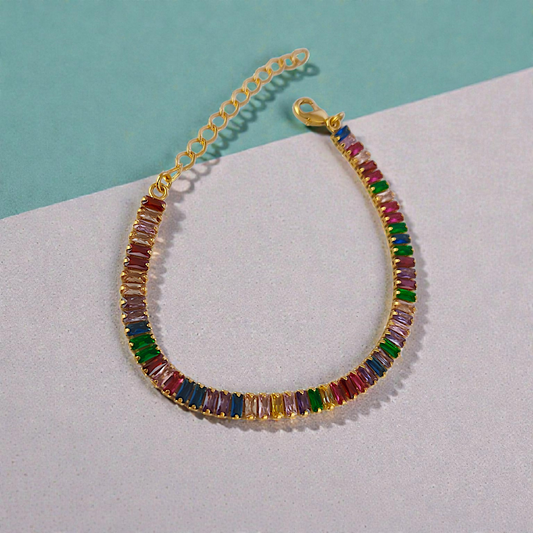 Pulseira Riviera Zircônias Colors 5mm