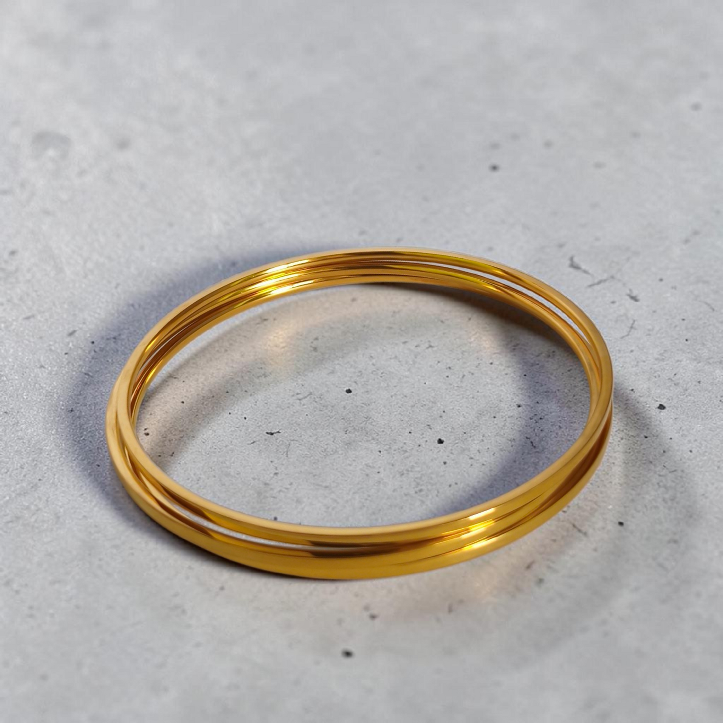 Trio Bracelete Achatado Liso 70mm diâmetro