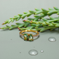 Anel Delicado 2 Gotas Zircônias e Microzircônias