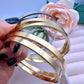 Pulseira Bracelete Aro Liso Achatado