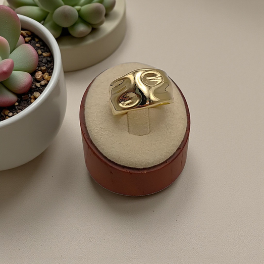 Anel Largo Orgânico Amassado