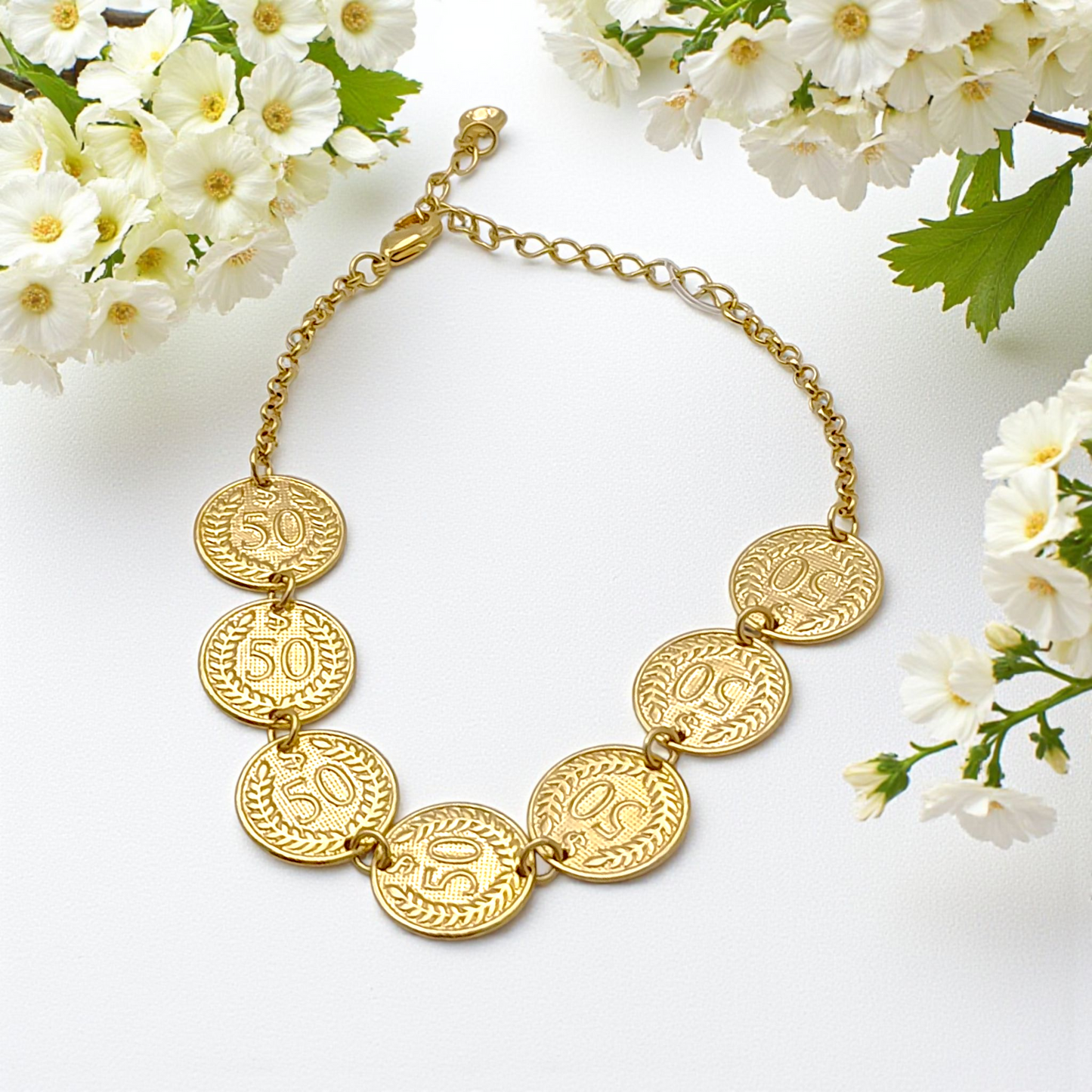 Pulseira Moedas Sequência