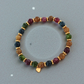 Pulseira Pedras Naturais Colors 5mm Detalhes Ouro