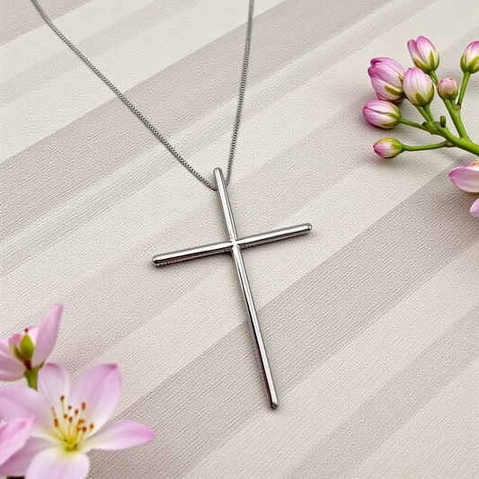 Colar Crucifixo Fino Grande