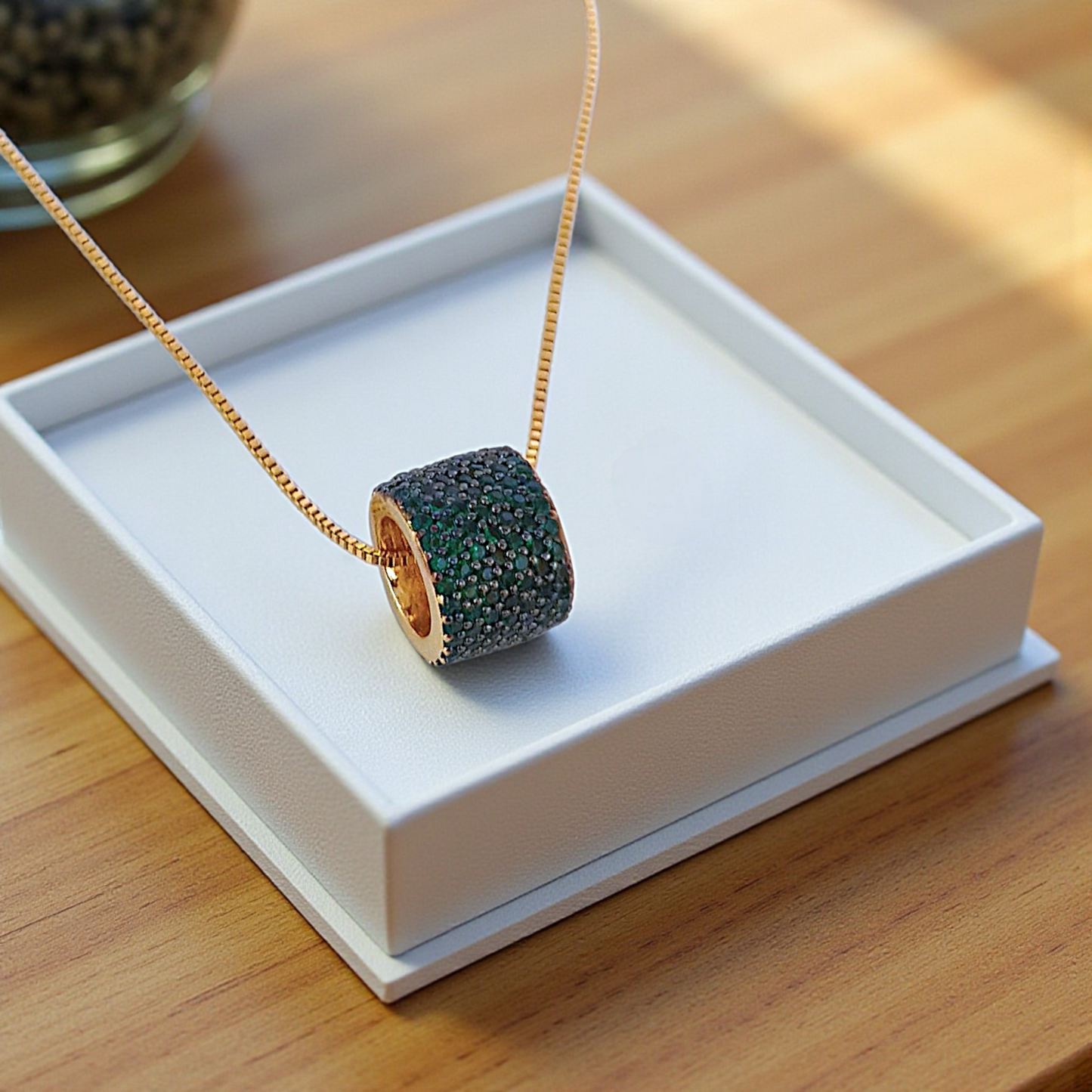 Colar Pingente Charm Microzircônias Colors