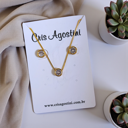 Conjunto Ponto de Luz Caixa Redonda 5mm