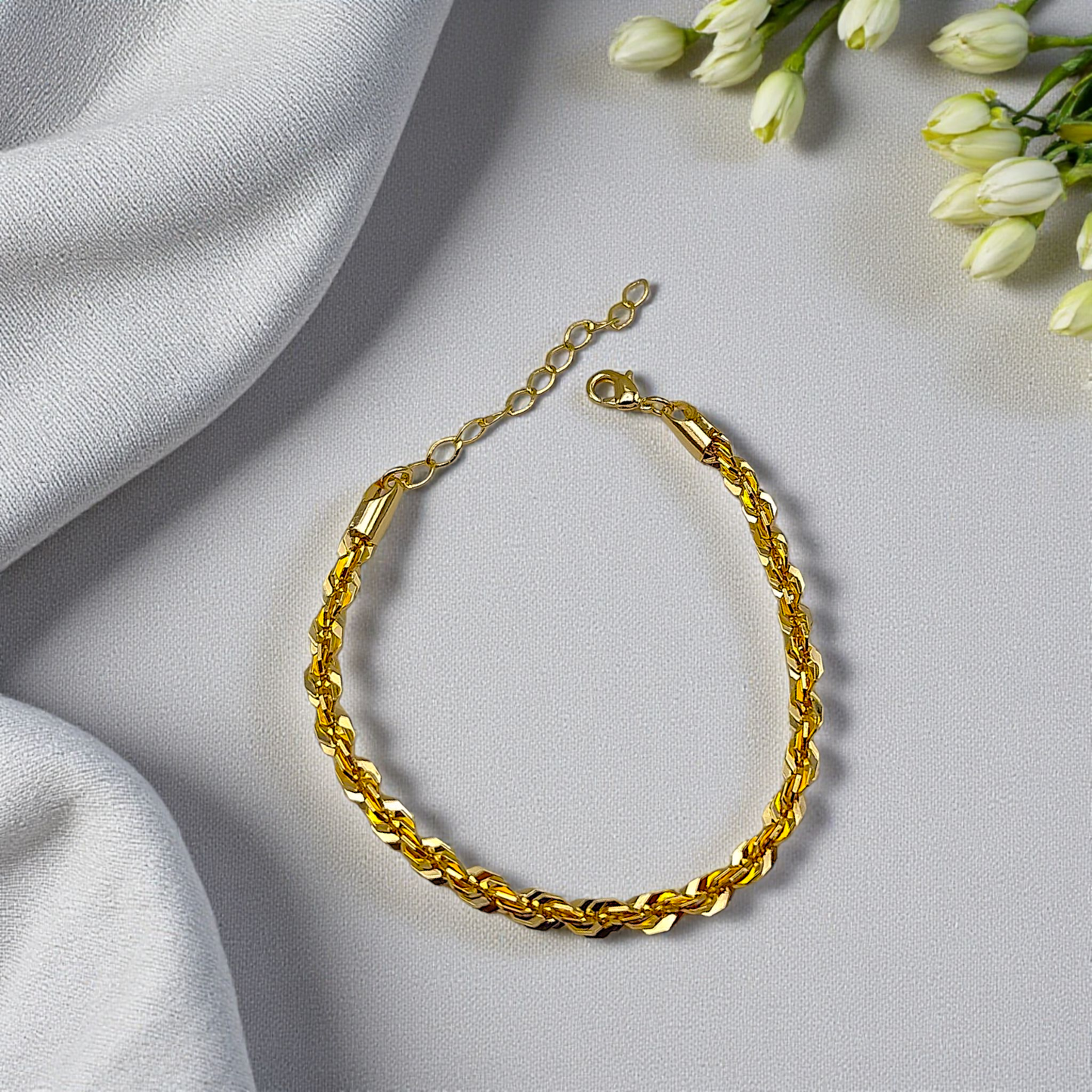 Pulseira Elos Torcidos Entrelaçados