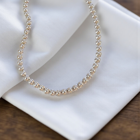 Colar Choker Riviera Pérolas Prata 925