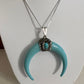 Colar Longo Meia Lua Resina Boho Chic