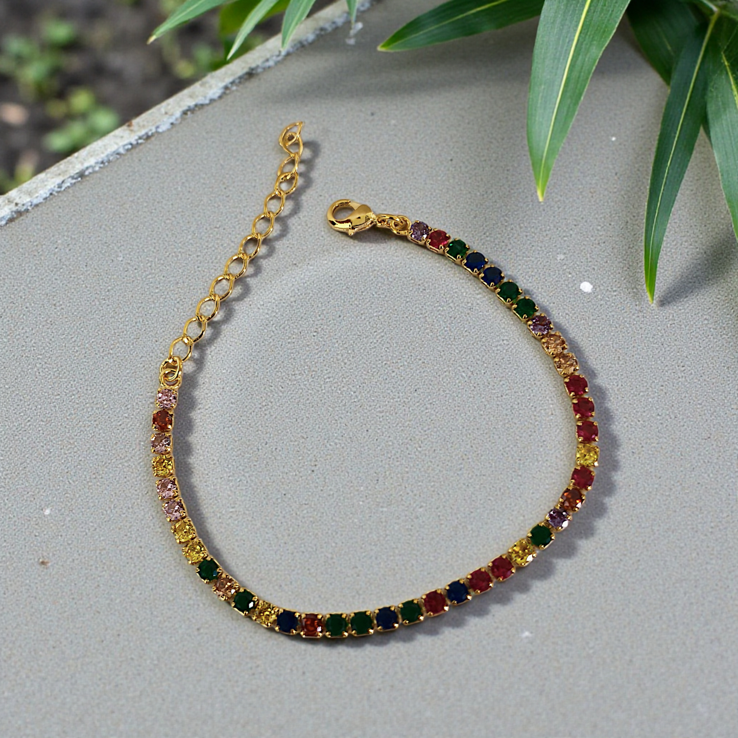 Pulseira Riviera Zircônia Color 3mm