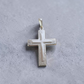 Pingente Crucifixo Relevo 40x25mm Prata 925