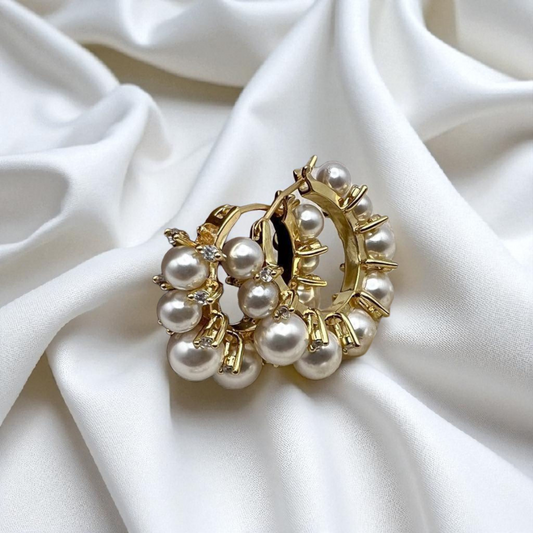 Brinco Argola com Pérolas