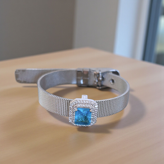 Pulseira Relógio Zircônia Lapidada e Microzircônias