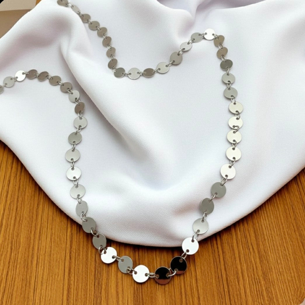 Colar Longo Medalhinhas Sequenciais Prata 925