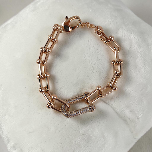 Pulseira Elos Tiffy Rosé 10mm