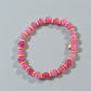 Pulseira Pedras Naturais Colors 5mm Detalhes Ouro