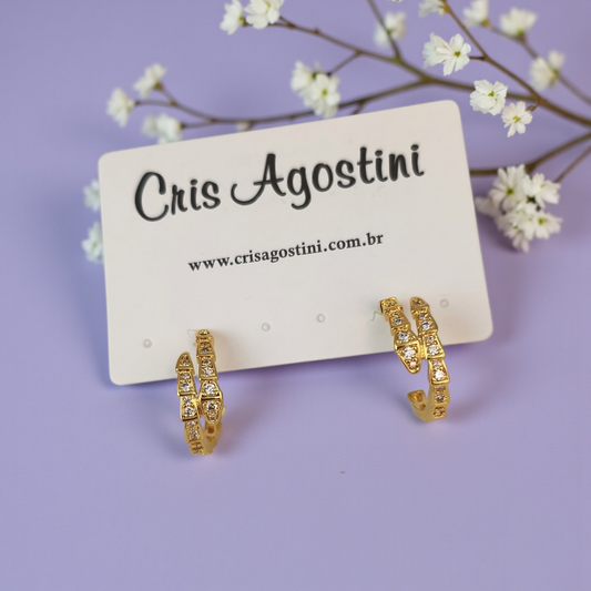 Brinco Serpente Bulgar 2 Camadas