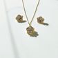 Conjunto Delicado Flor Zircônia