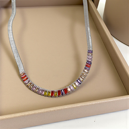 Colar Choker Fita Riviera