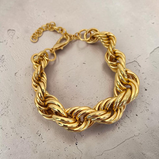 Pulseira Maxi Elos Torcidos Entrelaçados