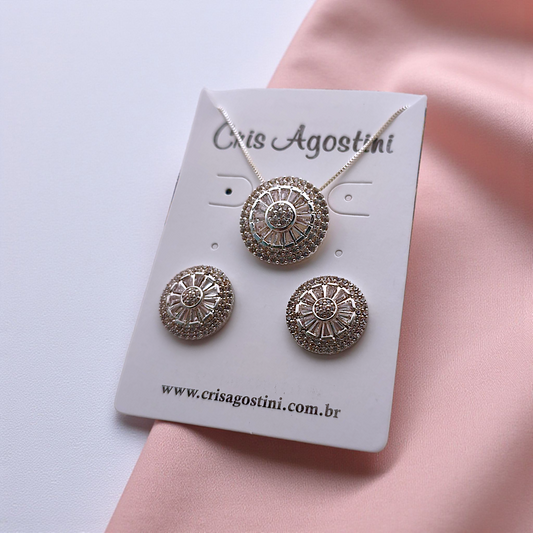 Conjunto Pizza Grande Prata 925