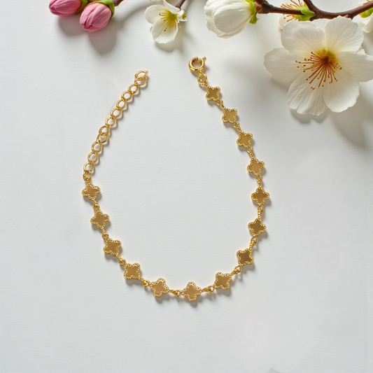 Pulseira Fina Trevos Sequenciais