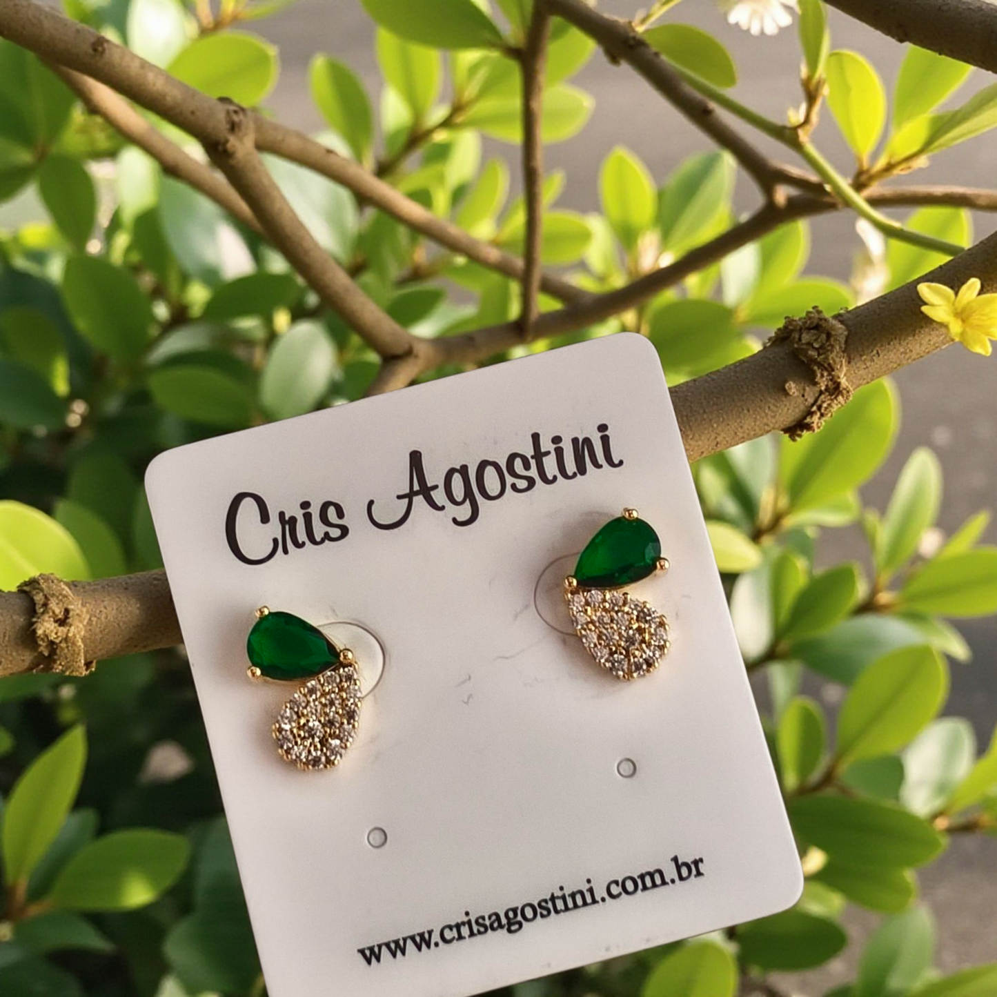 Brinco Borboleta Zircônia e Microzircônias