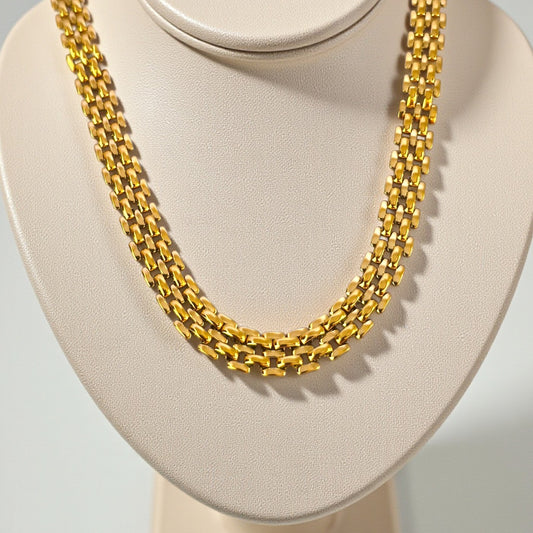 Colar Choker Malha Relógio 10mm