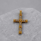 Pingente Crucifixo Zircônias 35x25mm