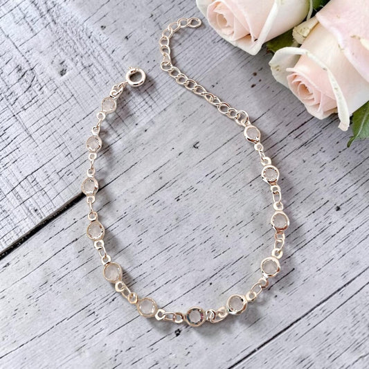 Pulseira Zircônias Tiffy 4 mm Prata 925