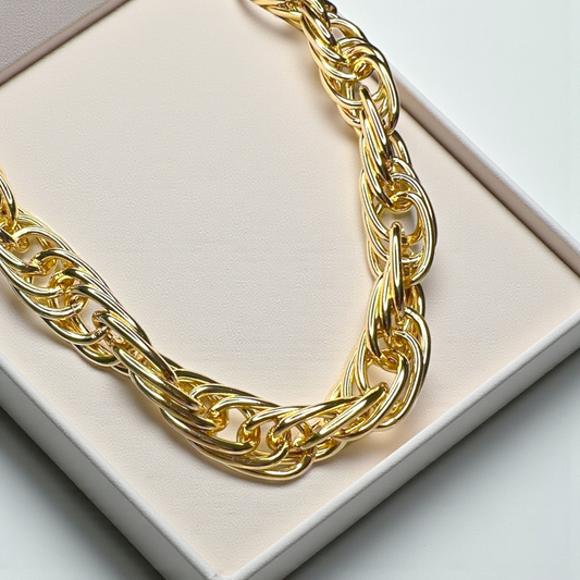 Colar Choker Maxi Elos Entrelaçados
