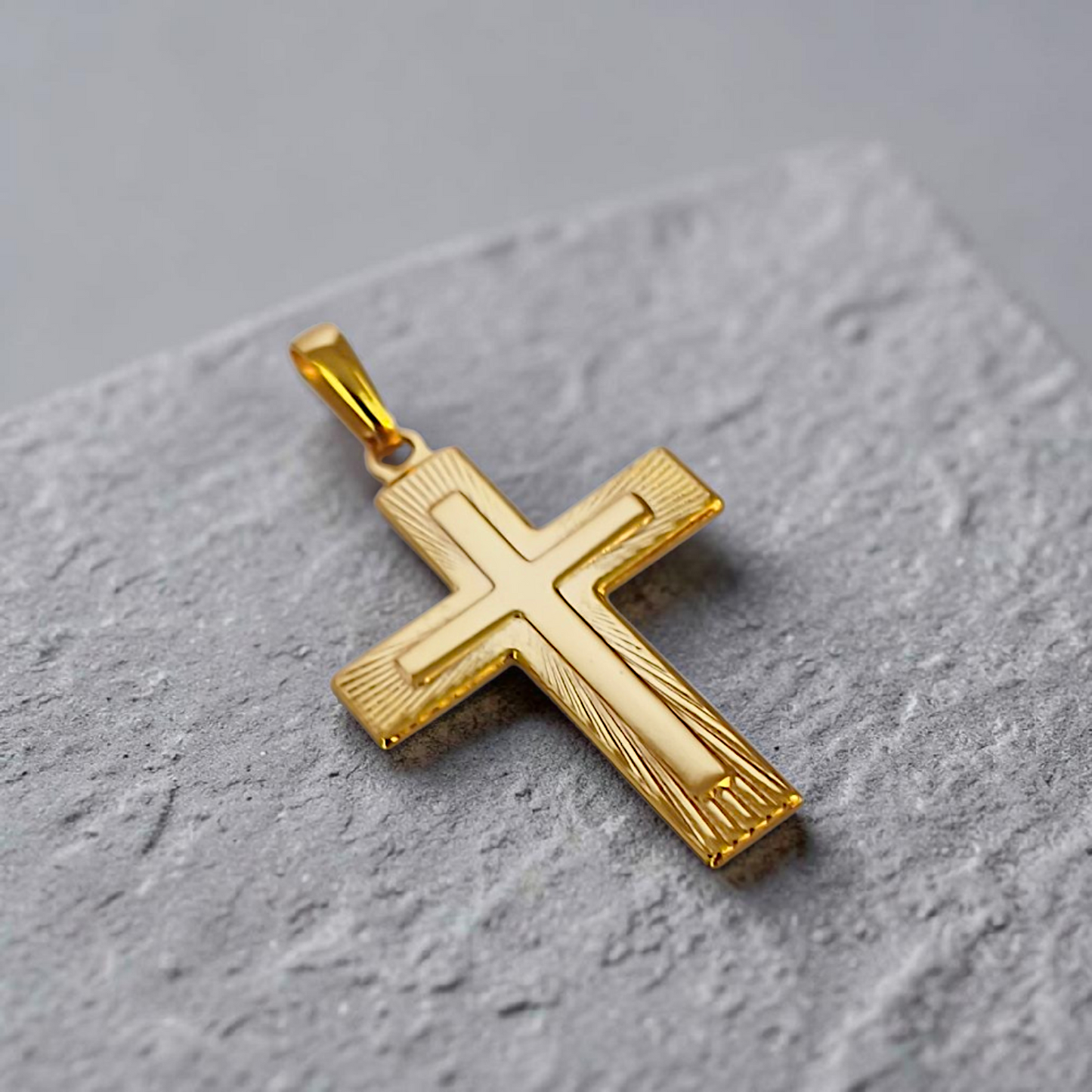 Pingente Crucifixo Relevo 40x25mm