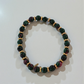 Pulseira Pedras Naturais Colors 5mm Detalhes Ouro